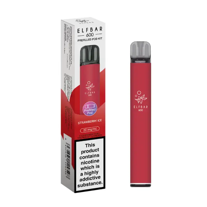 Strawberry Ice Elf Bar 600 Prefilled Pod Kit